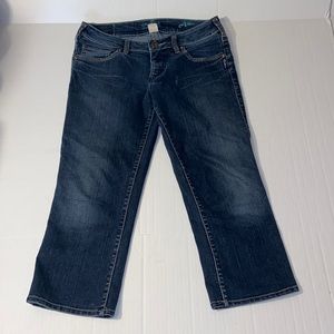Silver Aiko Size 28 Women’s Denim Blue Capri Jeans